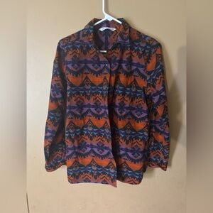 Woolrich Southwestern Aztec Pattern Cotton Flannel Shirt Women's Medium